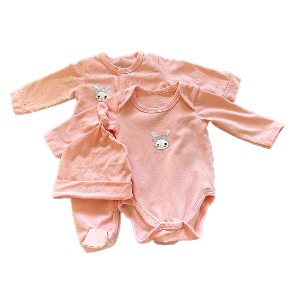 3pc Onesie/Pajama/Hat Set 0-3mths
